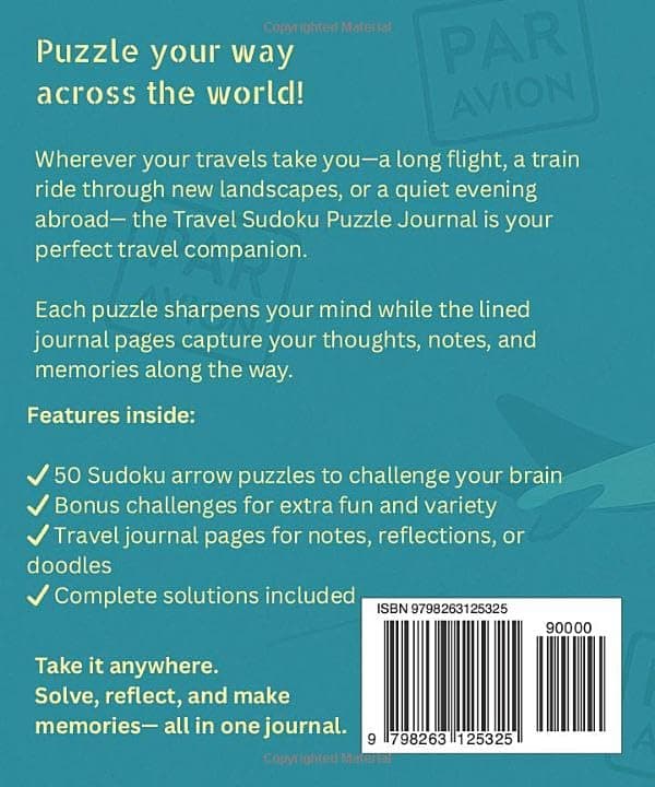 Arrow Sudoku Travel Journal | 50 Expert-Level Logic Puzzles for Advanced Solvers preview