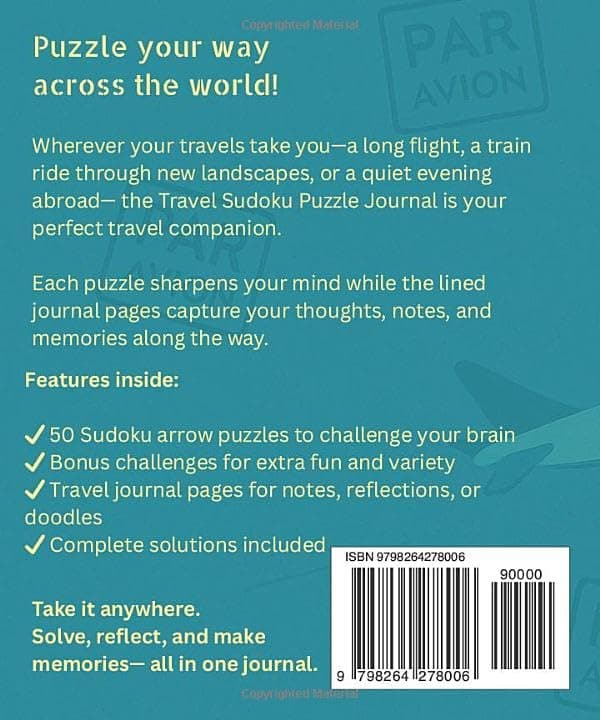 Jigsaw Sudoku Travel Journal | 50 Unique Logic Puzzles for Puzzle Lovers preview
